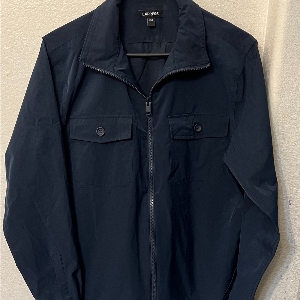 Express Men's Dark Blue Shirt Jacket